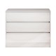 Συρταριέρα 3 συρταριών Nextdeco MDF λευκή Υ67×80×40εκ.