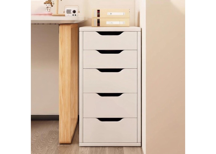 Συρταριέρα 5 συρταριών  Nextdeco MDF λευκή Υ70×58×36εκ.