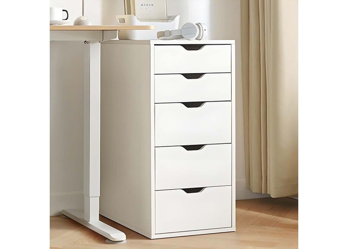 Συρταριέρα 5 συρταριών  Nextdeco MDF λευκή Υ70×58×36εκ.