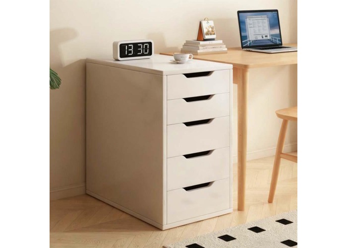 Συρταριέρα 5 συρταριών  Nextdeco MDF λευκή Υ70×58×36εκ.