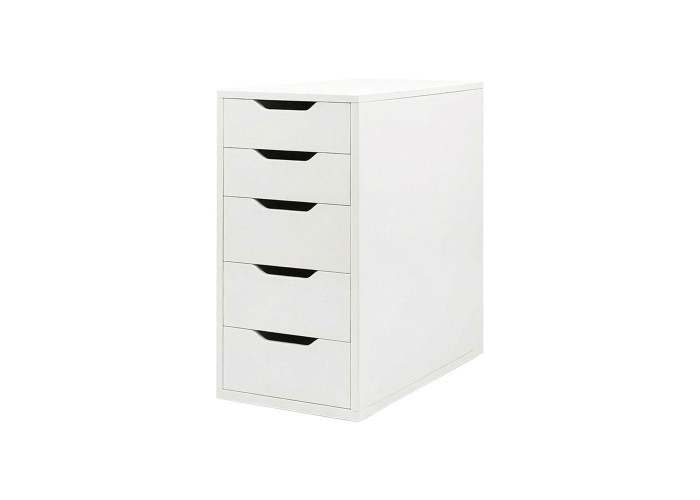 Συρταριέρα 5 συρταριών  Nextdeco MDF λευκή Υ70×58×36εκ.
