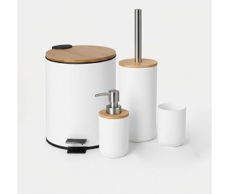 Σετ αξεσουάρ μπάνιου Nextdeco λευκό 4 τεμαχίων