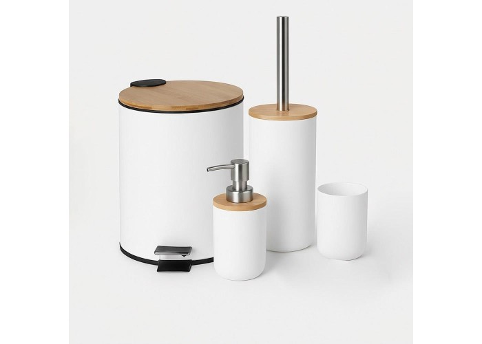 Σετ αξεσουάρ μπάνιου Nextdeco λευκό 4 τεμαχίων