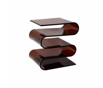 Τραπεζάκι - Κομοδίνο Nextdeco S Shape ακρυλικό καφέ Υ43x34x30εκ.