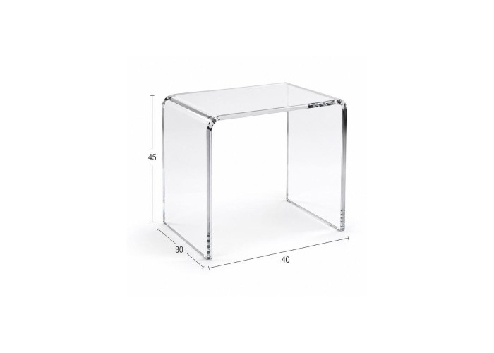 Τραπεζάκι - Κομοδίνο Nextdeco P Shape ακρυλικό διάφανο Υ45x40x30εκ. Τραπεζάκι - Κομοδίνο Nextdeco P Shape ακρυλικό διάφανο Υ45x40x30εκ.