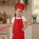 Σετ μάγειρα ποδιά και σκούφος polyester κόκκινη Σετ μάγειρα ποδιά και σκούφος polyester κόκκινη