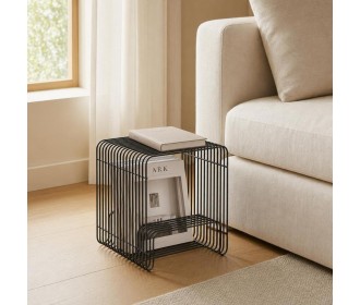 Βοηθητικό τραπέζι Nextdeco μεταλλικό μαύρο 32x32xΥ43εκ. Βοηθητικό τραπέζι Nextdeco μεταλλικό μαύρο 32x32xΥ43εκ.