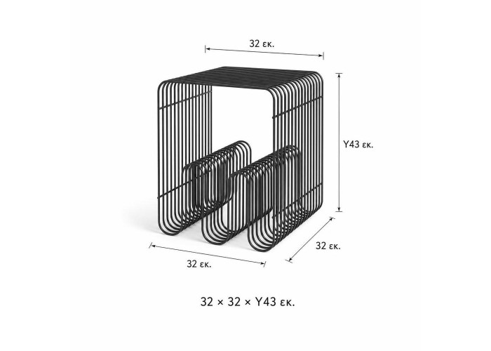 Βοηθητικό τραπέζι Nextdeco μεταλλικό μαύρο 32x32xΥ43εκ. Βοηθητικό τραπέζι Nextdeco μεταλλικό μαύρο 32x32xΥ43εκ.