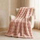 Κουβέρτα faux fur ροζ 160x200εκ.