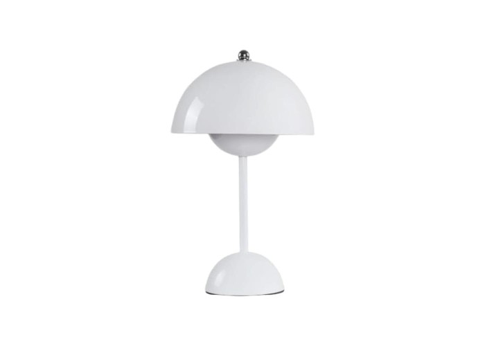 Φωτιστικό επιτραπέζιο Nextdeco LED μεταλλικό και ακρυλικό λευκό αφής Φ18xΥ31εκ.