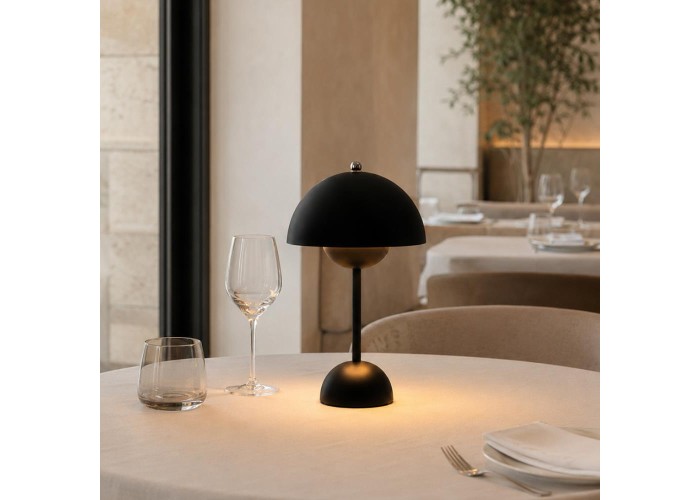 Φωτιστικό επιτραπέζιο Nextdeco LED μεταλλικό και ακρυλικό μαύρο αφής Φ18xΥ31εκ. Φωτιστικό επιτραπέζιο Nextdeco LED μεταλλικό και ακρυλικό μαύρο αφής Φ18xΥ31εκ.