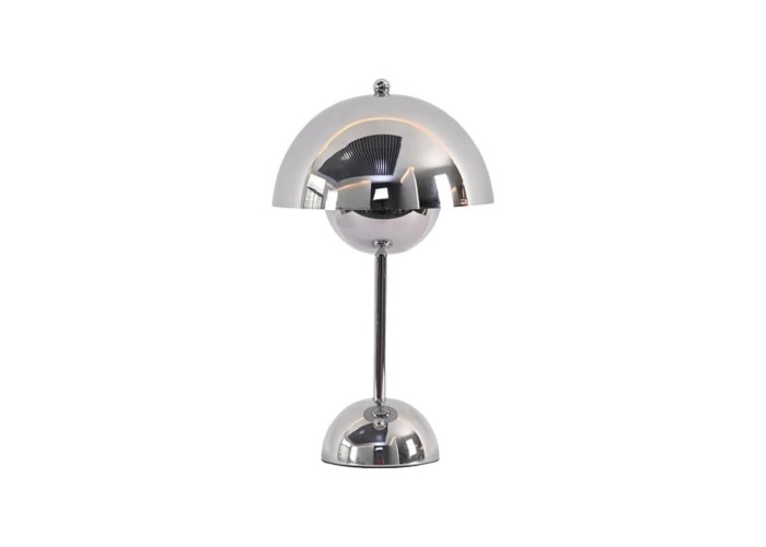Φωτιστικό επιτραπέζιο Nextdeco LED μεταλλικό και ακρυλικό ασημί αφής Φ18xΥ31εκ.