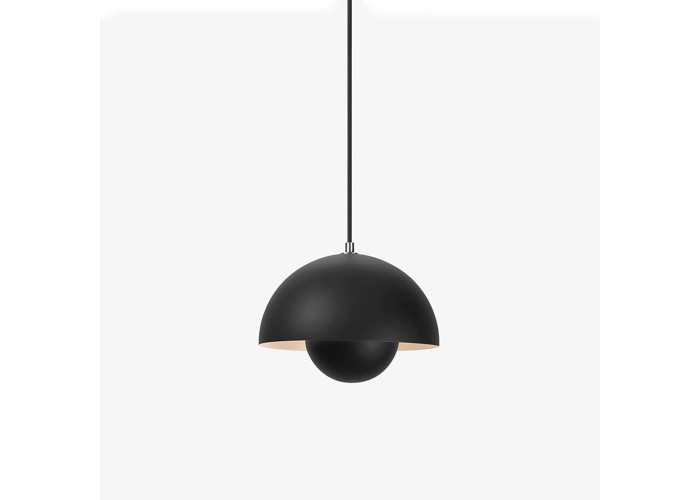 Φωτιστικό οροφής κρεμαστό Nextdeco μεταλλικό και ακρυλικό μαύρο Φ23εκ.