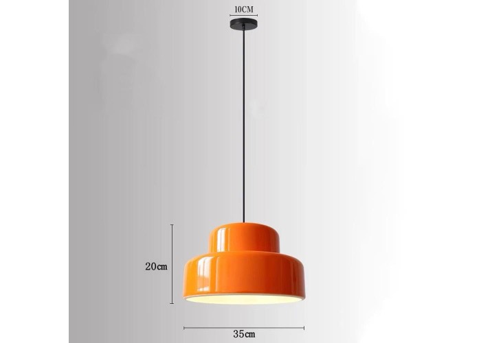 Φωτιστικό οροφής κρεμαστό Nextdeco μεταλλικό πορτοκαλί Φ34xΥ21εκ. Φωτιστικό οροφής κρεμαστό Nextdeco μεταλλικό πορτοκαλί Φ34xΥ21εκ.