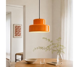 Φωτιστικό οροφής κρεμαστό Nextdeco μεταλλικό πορτοκαλί Φ34xΥ21εκ. Φωτιστικό οροφής κρεμαστό Nextdeco μεταλλικό πορτοκαλί Φ34xΥ21εκ.