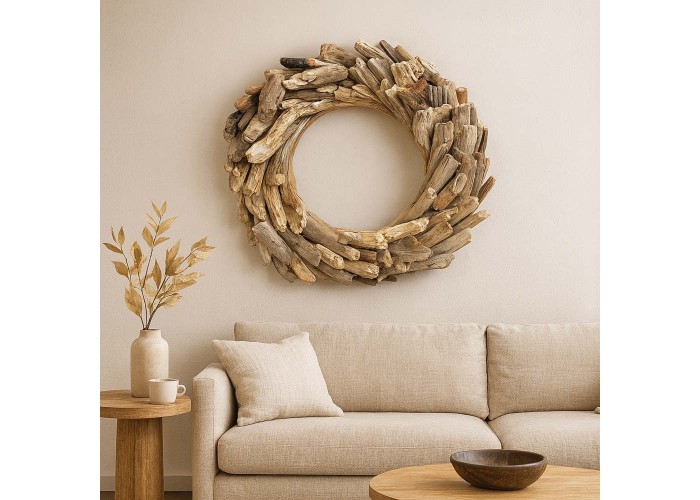 Στεφάνι Nextdeco μασίφ ξύλο teak Υ36×36×6εκ. Στεφάνι Nextdeco μασίφ ξύλο teak Υ36×36×6εκ.