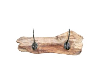 Κρεμάστρα τοίχου Nextdeco ξύλο teak μονός γάντζος Υ11×40×10εκ.