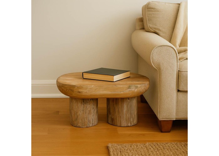 Τραπεζάκι Nextdeco μασίφ ξύλο teak Υ23×28×22εκ.