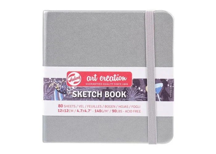 Talens Sketch book ασημί 80φυλ. 12x12εκ. 140γρ.