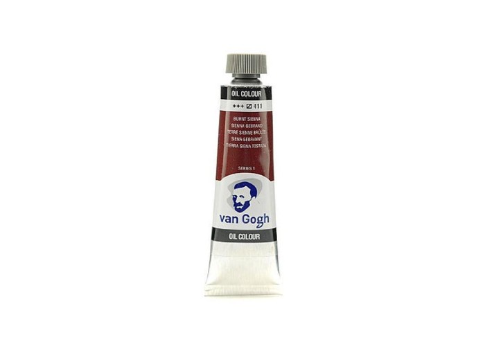 Talens van gogh χρώμα λαδιού 411 burnt sienna 20ml