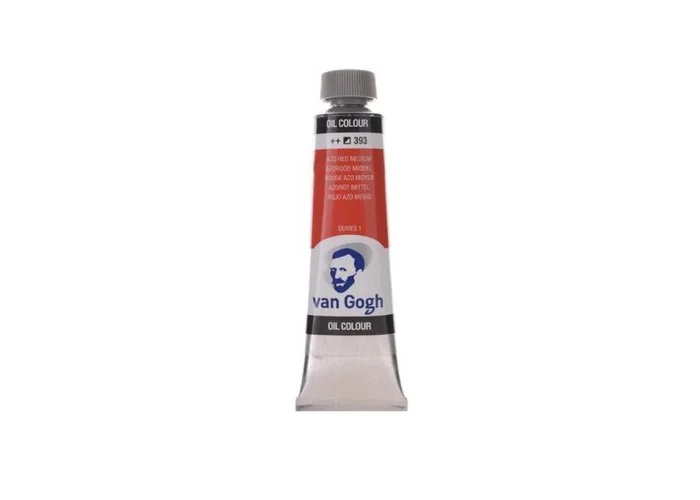 Talens van gogh χρώμα λαδιού 393 azo red medium 200ml