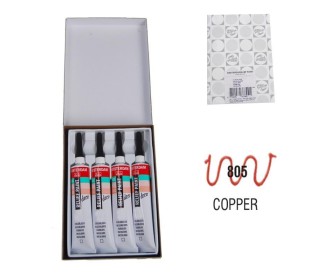 Talens χρώμα decorfin relief paint 805 copper 20ml