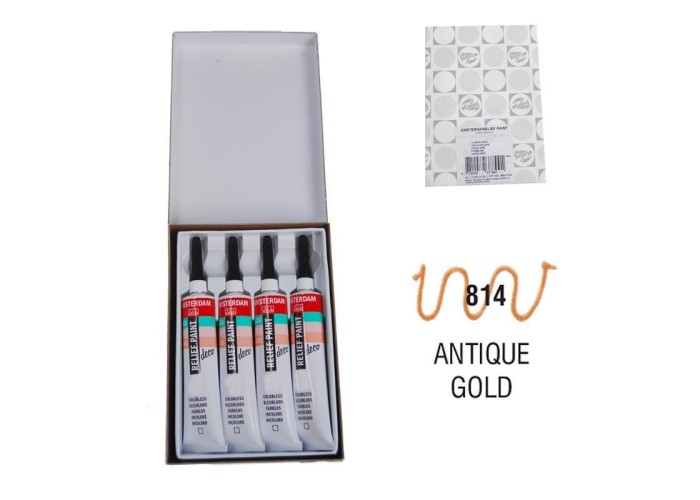 Talens χρώμα decorfin relief paint 814 antique gold 20ml Talens χρώμα decorfin relief paint 814 antique gold 20ml