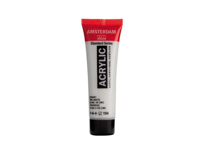 Talens amsterdam ακρυλικό χρώμα 104 zinc white120ml Talens amsterdam ακρυλικό χρώμα 104 zinc white120ml