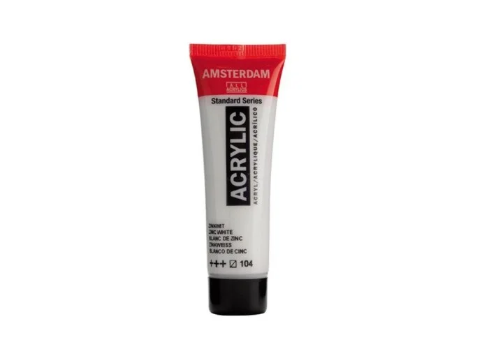 Talens amsterdam ακρυλικό χρώμα 104 zinc white120ml
