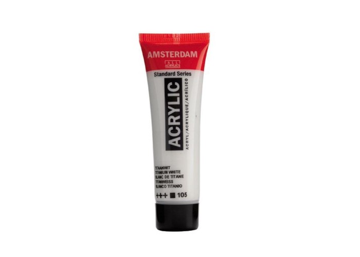 Talens amsterdam ακρυλικό χρώμα 105 titanium white120ml Talens amsterdam ακρυλικό χρώμα 105 titanium white120ml
