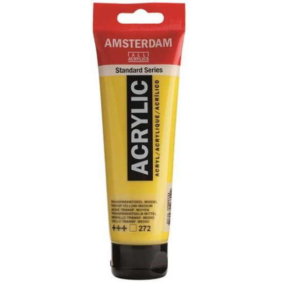 Talens amsterdam ακρυλικό χρώμα 272 transp. yellow M 120ml Talens amsterdam ακρυλικό χρώμα 272 transp. yellow M 120ml