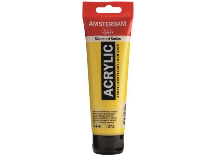 Talens amsterdam ακρυλικό χρώμα 272 transp. yellow M 120ml Talens amsterdam ακρυλικό χρώμα 272 transp. yellow M 120ml