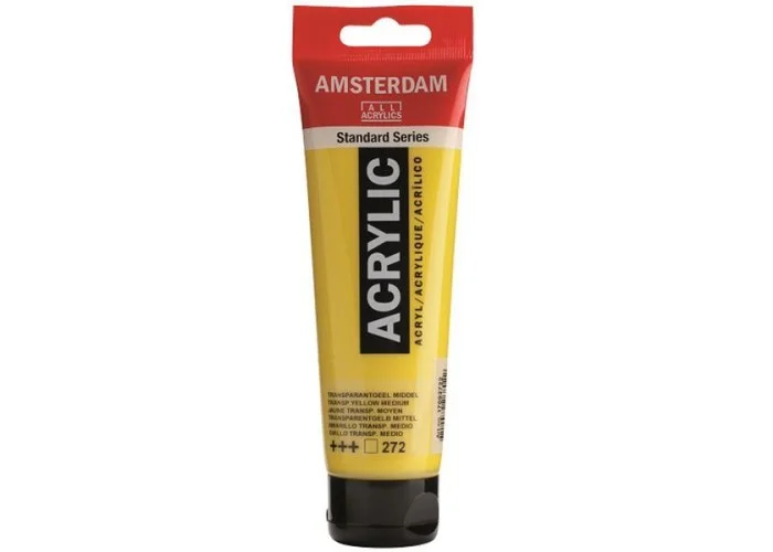 Talens amsterdam ακρυλικό χρώμα 272 transp. yellow M 120ml
