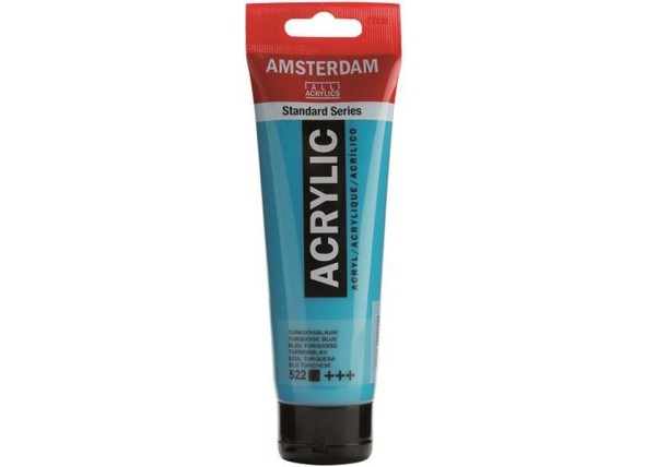 Talens amsterdam ακρυλικό χρώμα 522 turquoise blue 120ml