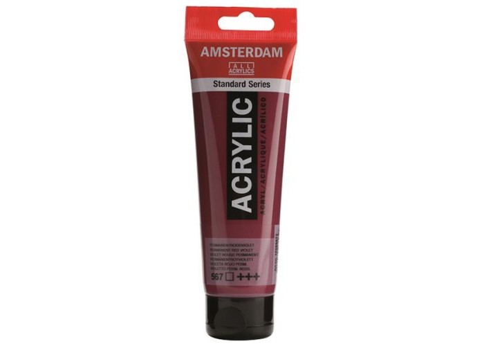 Talens amsterdam ακρυλικό χρώμα 567 perm. red violet 120ml Talens amsterdam ακρυλικό χρώμα 567 perm. red violet 120ml