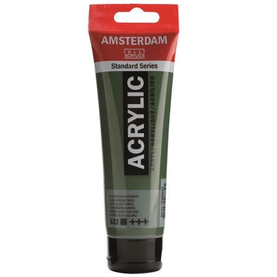 Talens amsterdam ακρυλικό χρώμα 622 olive green D 120ml Talens amsterdam ακρυλικό χρώμα 622 olive green D 120ml
