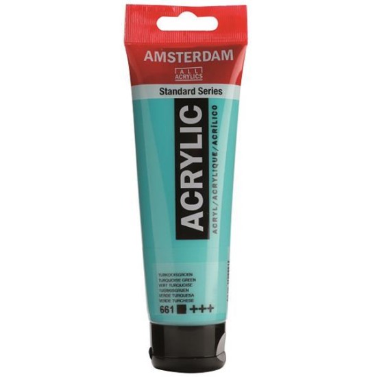 Talens amsterdam ακρυλικό χρώμα 661 turquoise green 120ml Talens amsterdam ακρυλικό χρώμα 661 turquoise green 120ml