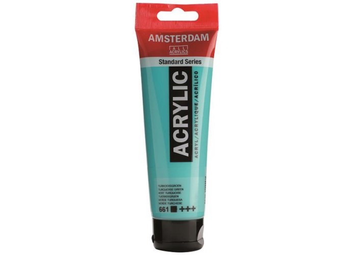 Talens amsterdam ακρυλικό χρώμα 661 turquoise green 120ml Talens amsterdam ακρυλικό χρώμα 661 turquoise green 120ml