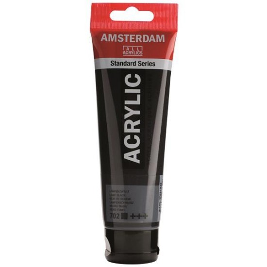 Talens amsterdam ακρυλικό χρώμα 702 lamp black 120ml Talens amsterdam ακρυλικό χρώμα 702 lamp black 120ml