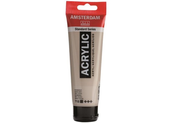 Talens amsterdam ακρυλικό χρώμα 718 warm grey 120ml Talens amsterdam ακρυλικό χρώμα 718 warm grey 120ml