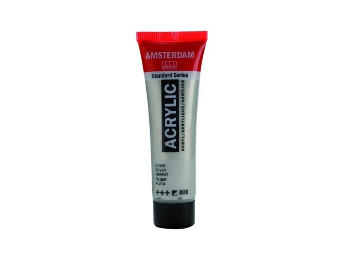 Talens amsterdam ακρυλικό χρώμα 800 silver 120ml Talens amsterdam ακρυλικό χρώμα 800 silver 120ml
