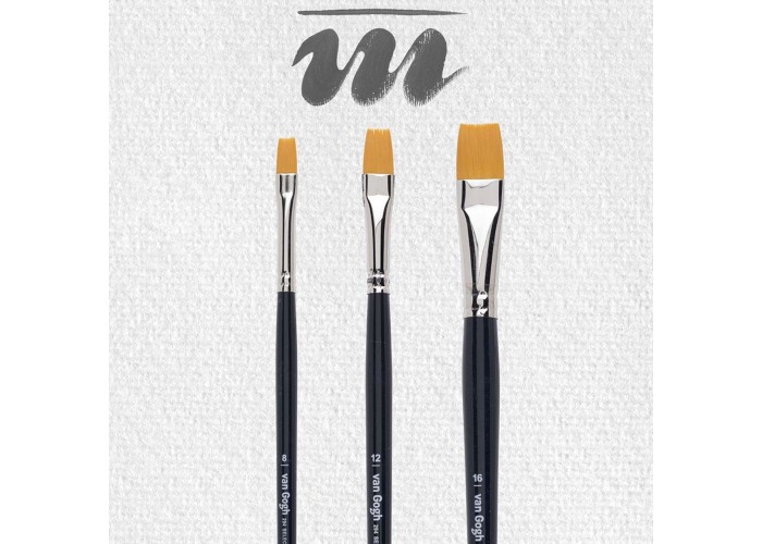 Talens van gogh σετ 3 πινέλα πλακέ Νο 8,12,16 Talens van gogh σετ 3 πινέλα πλακέ Νο 8,12,16