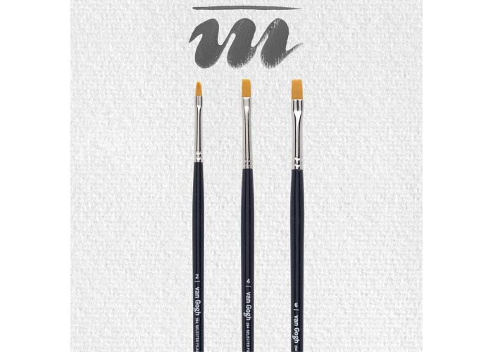 Talens van gogh σετ 3 πινέλα πλακέ Νο 2,4,6 Talens van gogh σετ 3 πινέλα πλακέ Νο 2,4,6