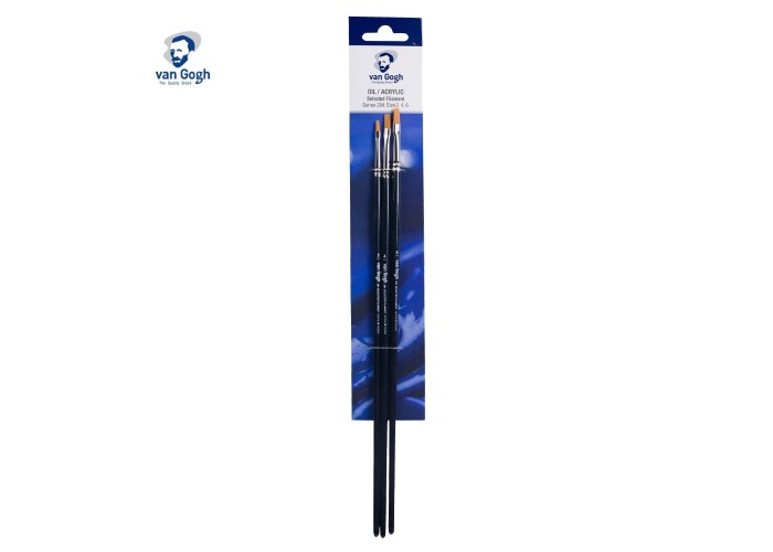 Talens van gogh σετ 3 πινέλα πλακέ Νο 2,4,6 Talens van gogh σετ 3 πινέλα πλακέ Νο 2,4,6
