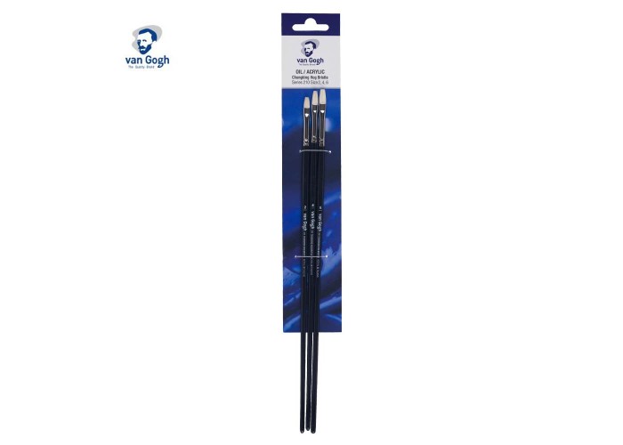 Talens van gogh σετ 3 πινέλα πλακέ φυσική τρίχα Νο 2,4,6 Talens van gogh σετ 3 πινέλα πλακέ φυσική τρίχα Νο 2,4,6