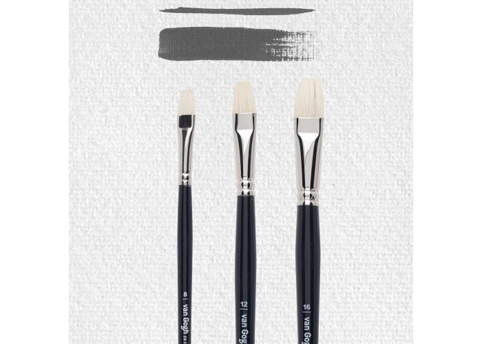 Talens van gogh σετ 3 πινέλα πλακέ φυσική τρίχα Νο 8,12,16 Talens van gogh σετ 3 πινέλα πλακέ φυσική τρίχα Νο 8,12,16