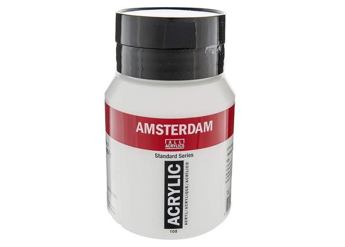 Talens amsterdam ακρυλικό χρώμα 105 titanium white 500ml Talens amsterdam ακρυλικό χρώμα 105 titanium white 500ml