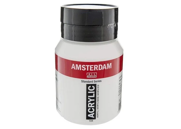 Talens amsterdam ακρυλικό χρώμα 105 titanium white 500ml
