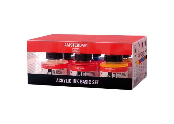Talens Amsterdam acrylic ink 30ml, 6χρωμάτων Talens Amsterdam acrylic ink 30ml, 6χρωμάτων
