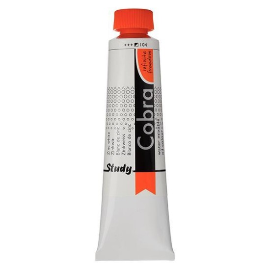 Talens Cobra Study water mixable oil 104 zinc white 40ml Talens Cobra Study water mixable oil 104 zinc white 40ml